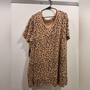Leopard Print Women's Pajama Top
